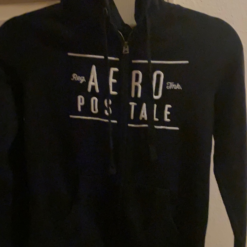 Xs Aeropostale black zip up sweater